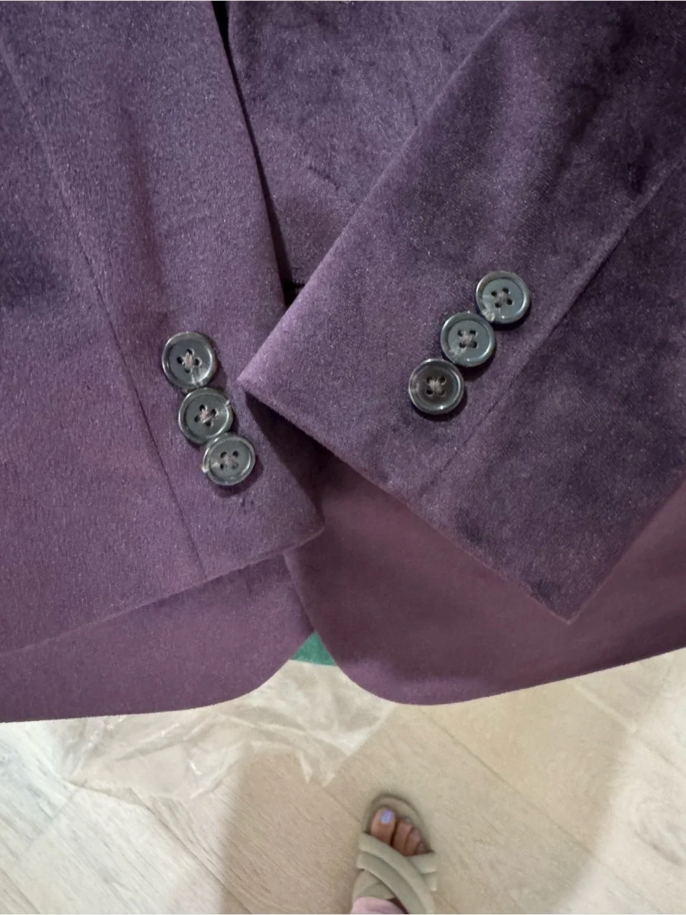 Lauren Ralph Lauren Deep Velvet Blazer in Deep Plum